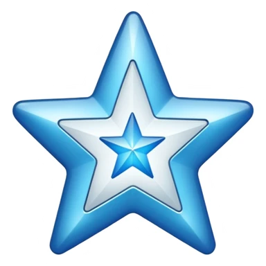 Create a verified badge a blue star with a white verified sign in middle sticker
