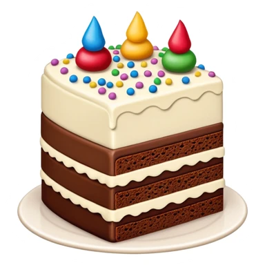 multi-layer cake slice with cream layers sticker