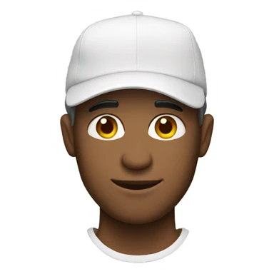 Men with a cap sticker