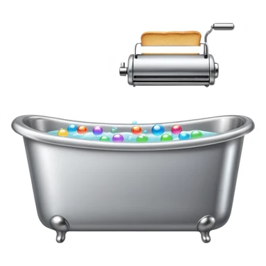 Bathtub with toaster in it sticker