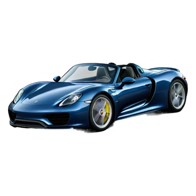 porsche 918 boxster dark blue  sticker