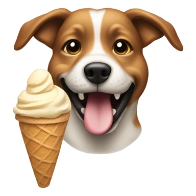 dog throwing ice cream sticker
