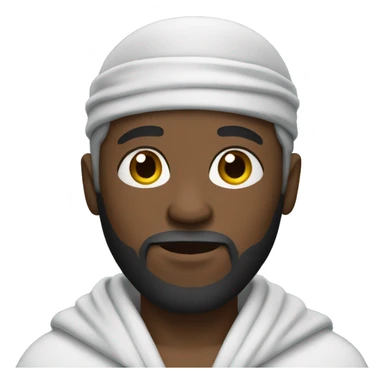 Black man with beard in robe  sticker