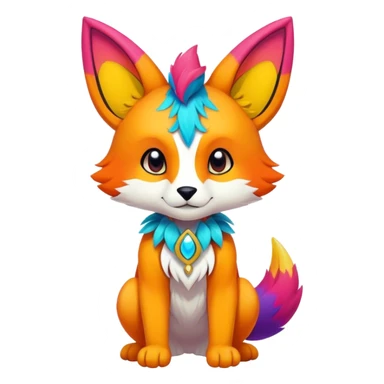 colorful anthro fursona Fakemon sticker