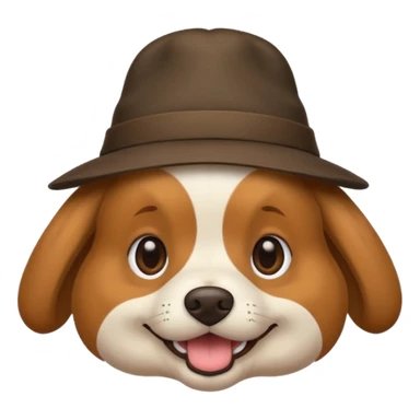 dog wearing a hat sticker