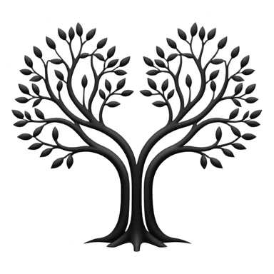 two binary branch sticker