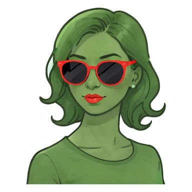 Una pelirroja morena clara  sticker