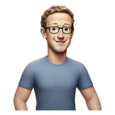 mark zuckerberg in glasses runs left full body sticker