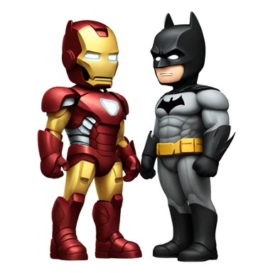 Ironman and Batman are friends sticker