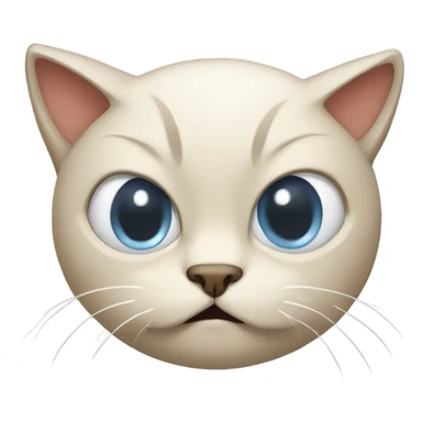 Cat with a disturbed face sticker