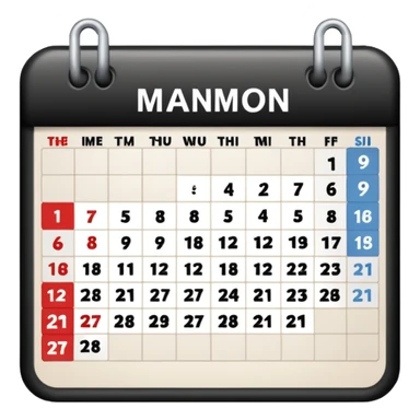 MONTHLY CALENDAR sticker