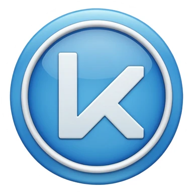 Mavi Yuvarlak içinde beyaz tik  sticker