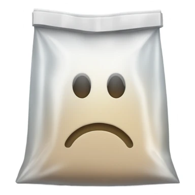 empty clear bag with white specks  sticker