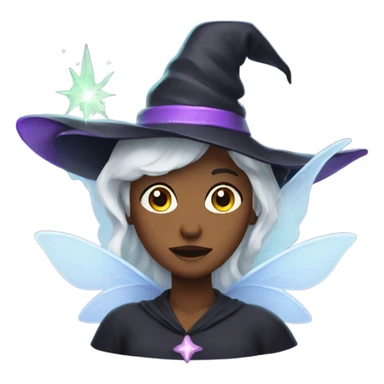 A witch with fairy wings sticker