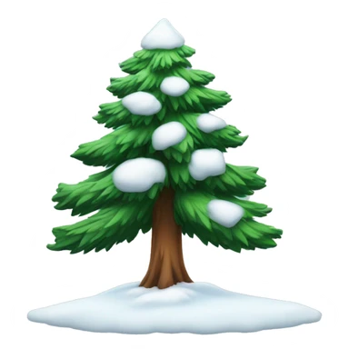 Evergreen tree with snow on top  sticker