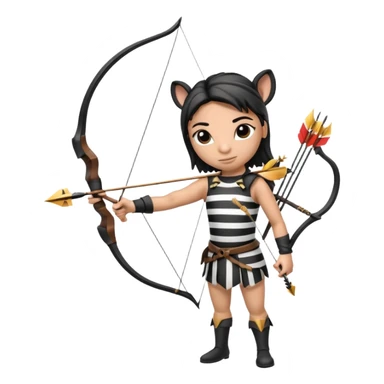 wild zebra archer sticker