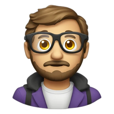 Eule Anzug Brille sticker