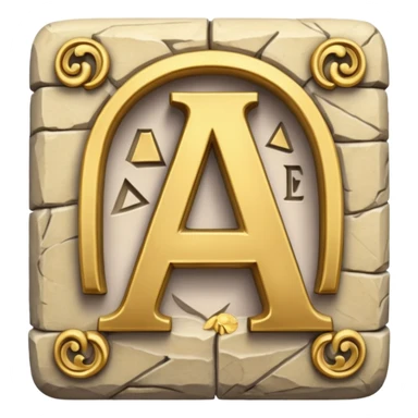 English letter and hieroglyph sticker