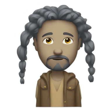 Hippie-guy-sad sticker