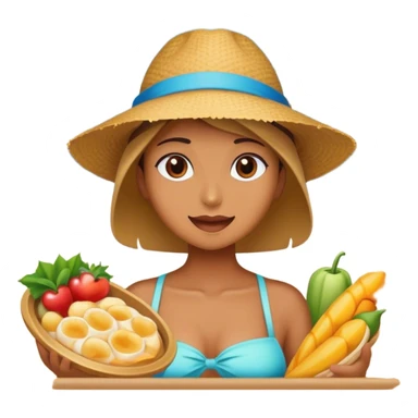 Beach with food  sticker