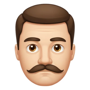  sad 35 years old father with mustache  sticker