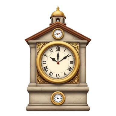 make an emoji which are a clock tower   but the tower is rond sticker