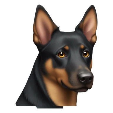 Black australian kelpie and german shepherd mix sticker