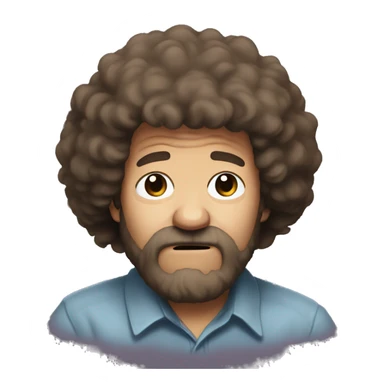 crying Bob Ross sticker
