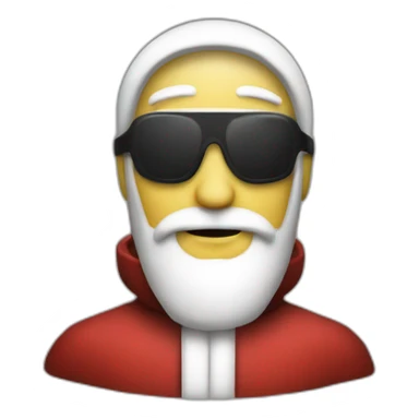 santa claus hacker matrix sticker