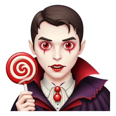 Vampire with lollipop sticker