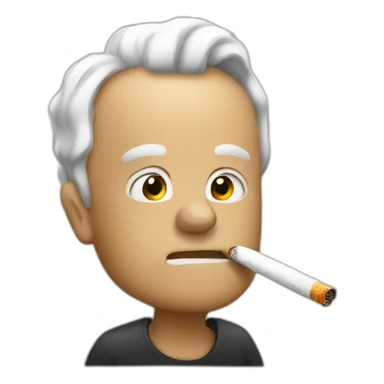 Smoking a cigarette  sticker