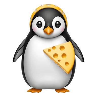penguin with chese costume sticker