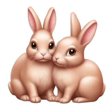 Pair of rose gold bunnies  sticker