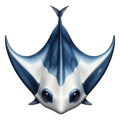 manta ray from above sticker