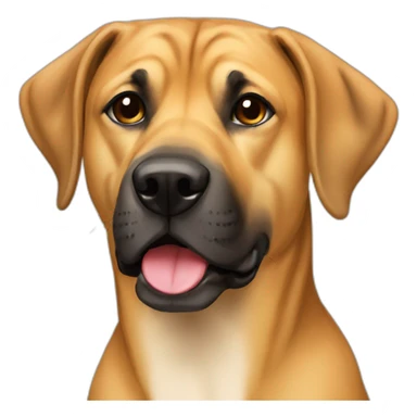 Black mouth cur dog sticker