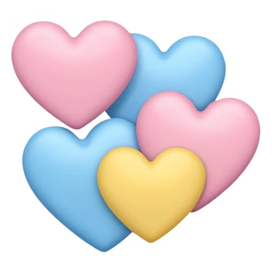 Pastel hearts  sticker