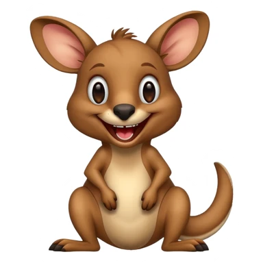 Kangaroo laughing  sticker