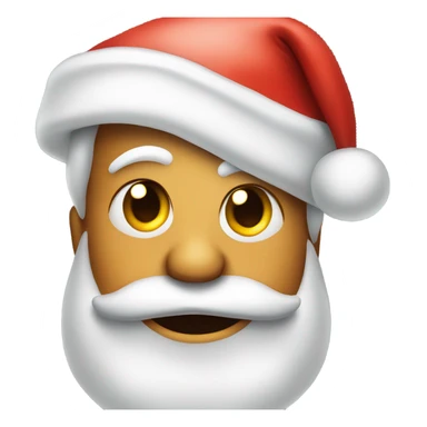 Smirking face with Santa hat sticker