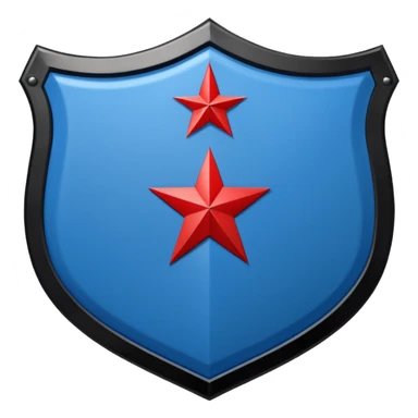 A shield emblem with two top squares: a blue one with "IHS" and a red one with a checkerboard and red circle. The main black shield has a white star, and a white ribbon below reads "DE TENEBRAS ILLUMINARE ET VIAS DIRIGERE".
 sticker