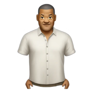 laurence-fishburne cartoon wearing shirt sticker