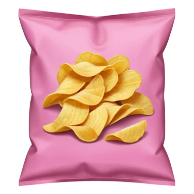 Pink bag of potato chips sticker