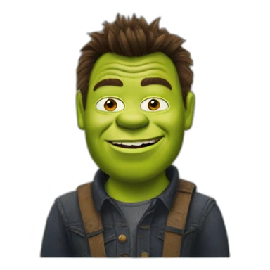 Shrek as rick astley sticker