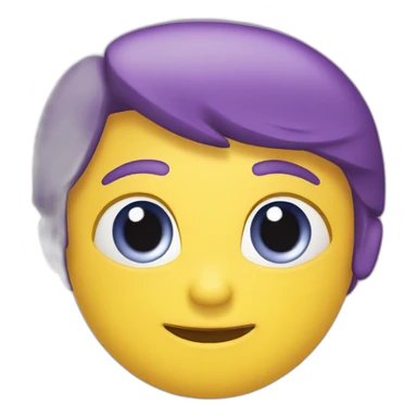 Cœur jaune violet sticker