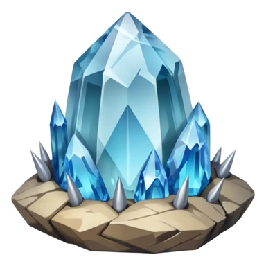 quartz rock mineral with spikes sticker