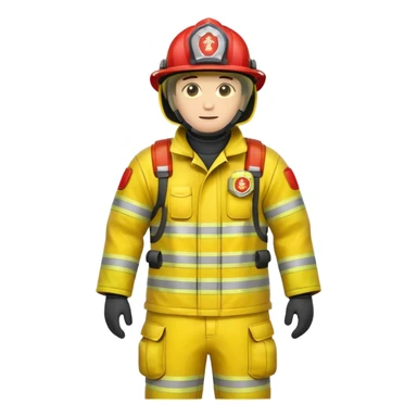 yellow Firefighter Suit no human sticker