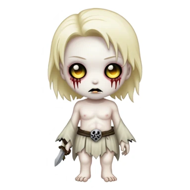 Undead in chibi style sticker