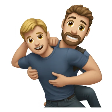 a man saving another man sticker