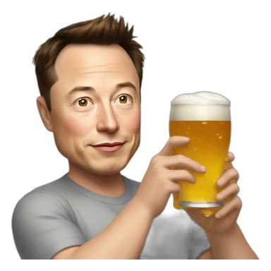 :elon-musk-drink-beer sticker