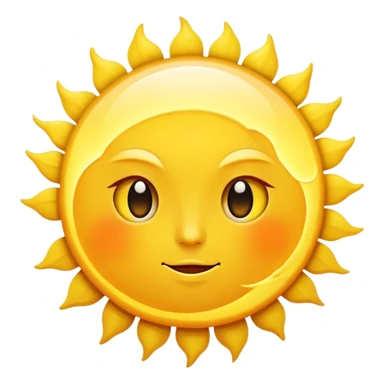 big sun with small tiny yellow moon moon beside it  sticker