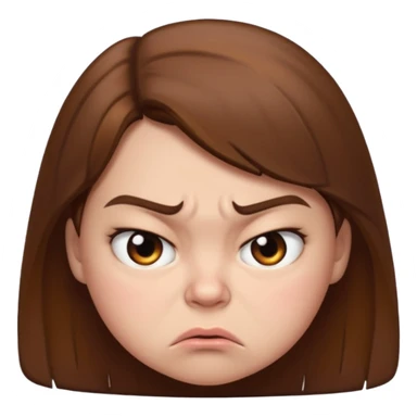 Angry pouty face with puffed up cheeks sticker